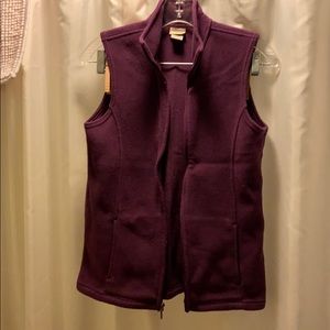 L.L.Bean plum purple vest